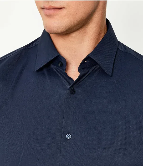 P-Hank-Kent-C1-222 Рубашка slim fit Boss, темно-синий — фото 4