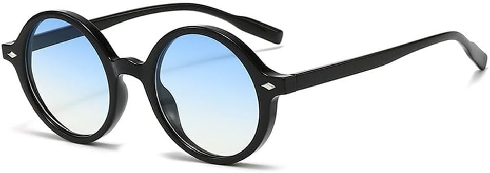 

Ретро круглые солнцезащитные очки для женщин, модные градиентные очки с защитой от УФ-излучения UV400, модные панк-солнцезащитные очки для мужчин SKFGNX, Black Blue Yellow