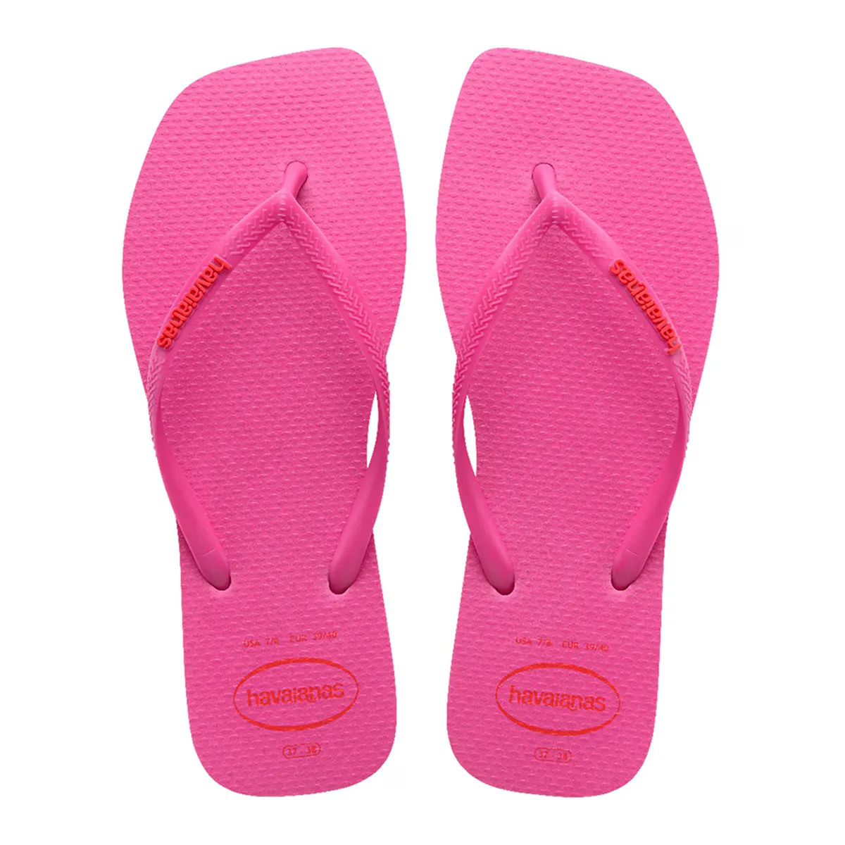 

Женские шлепанцы Hav. Тонкий квадратный логотип Pop Up Pink Flux 412 Havaianas, фуксия