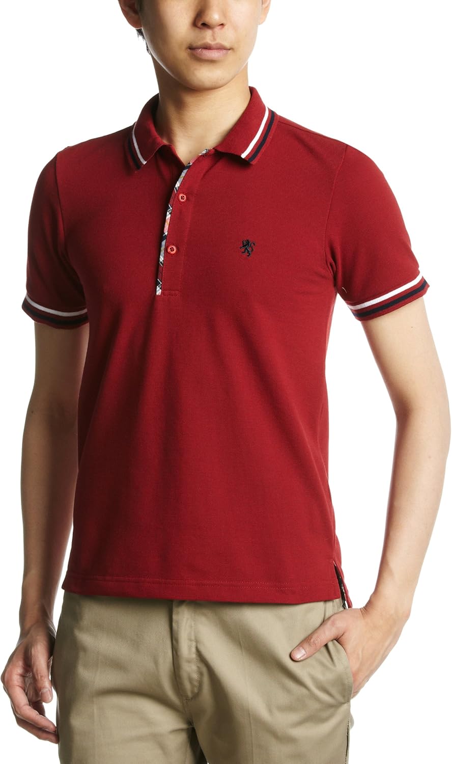 

Поло PINC PONC из пике на подкладке Pincponc, винный