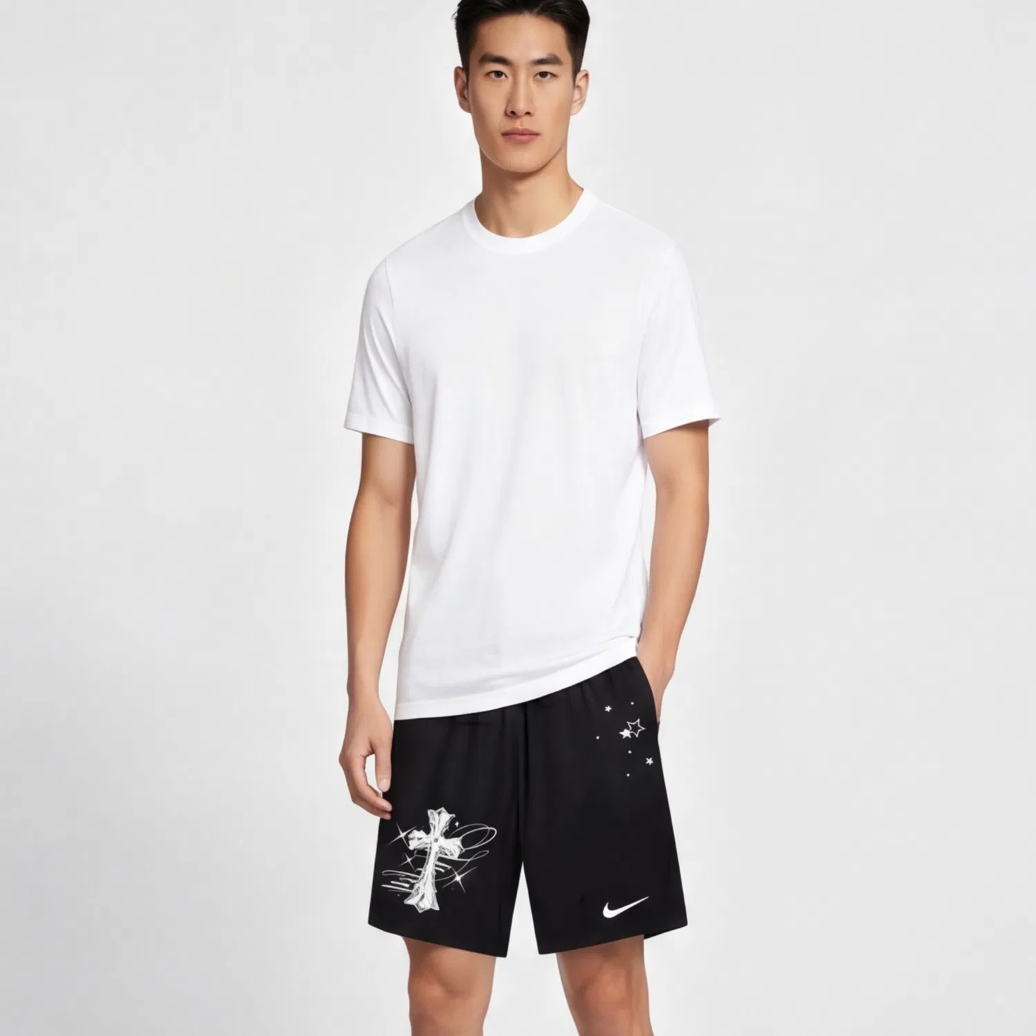 Шорты повседневные Dri-FIT Nike черные — фото 4