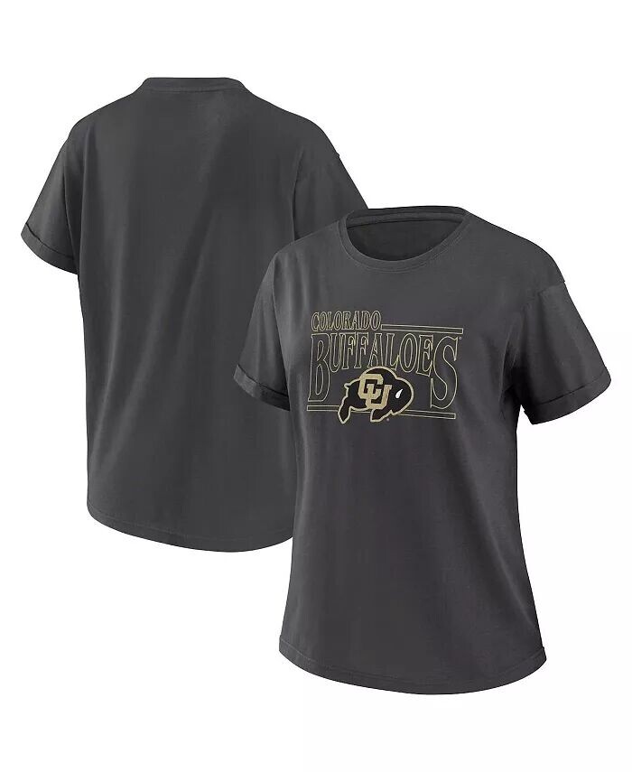 

Женская темно-серая рваная футболка-бойфренд Colorado Buffaloes Wear By Erin Andrews