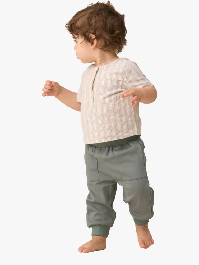 Боди-комплект из тканых рубашек baby sonny и брюк Angel & Rocket, цвет Stone/Grey — фото 2