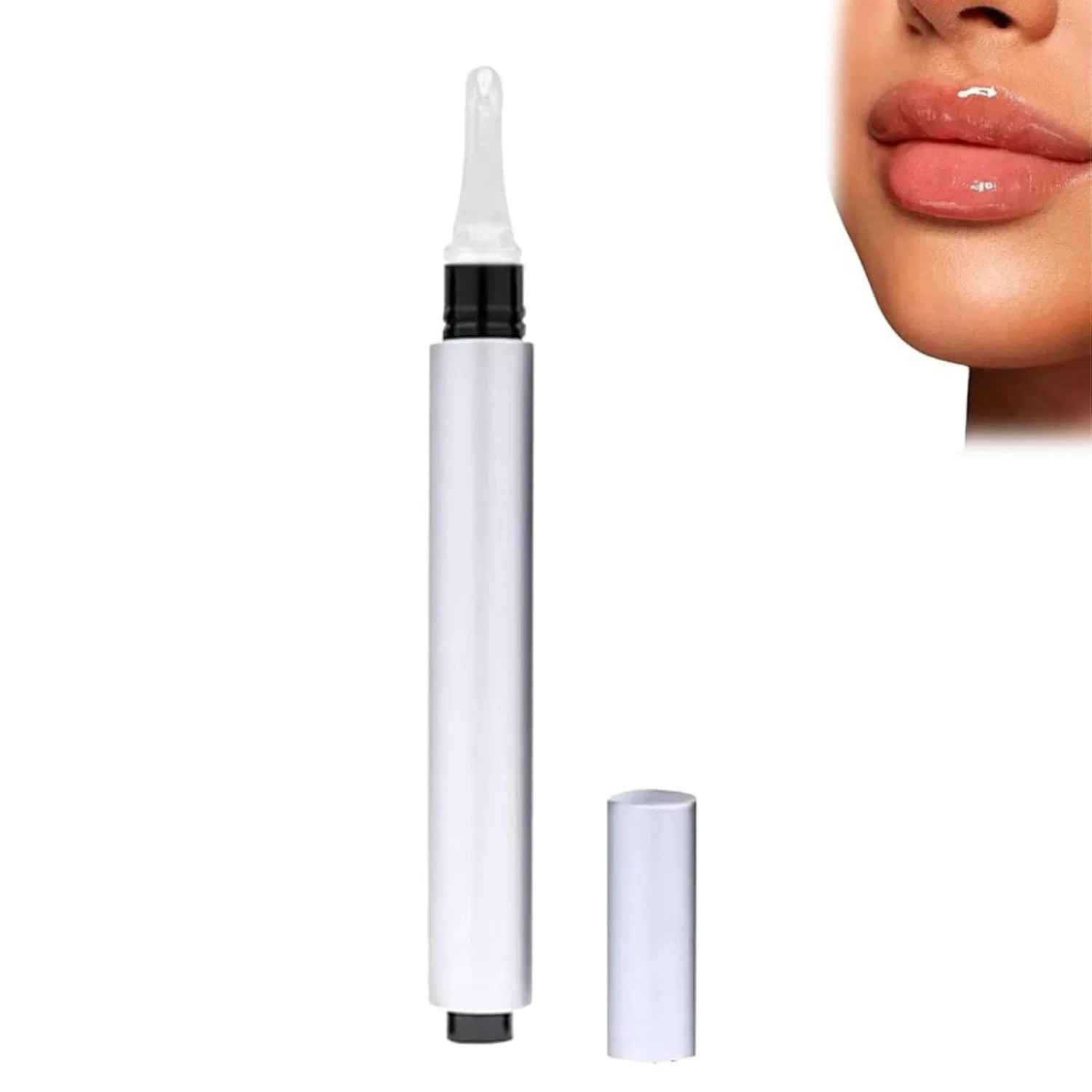 Масло для губ Glow Tulip Lip Plumper для объема, оттенок Light Silver Generisch, Bright Silver