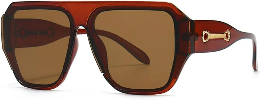 

Винтажные солнцезащитные очки большого размера для женщин и мужчин, с плоской верхней частью, сине-белые, ретро-очки, с защитой от ультрафиолета UV400 generic, 6