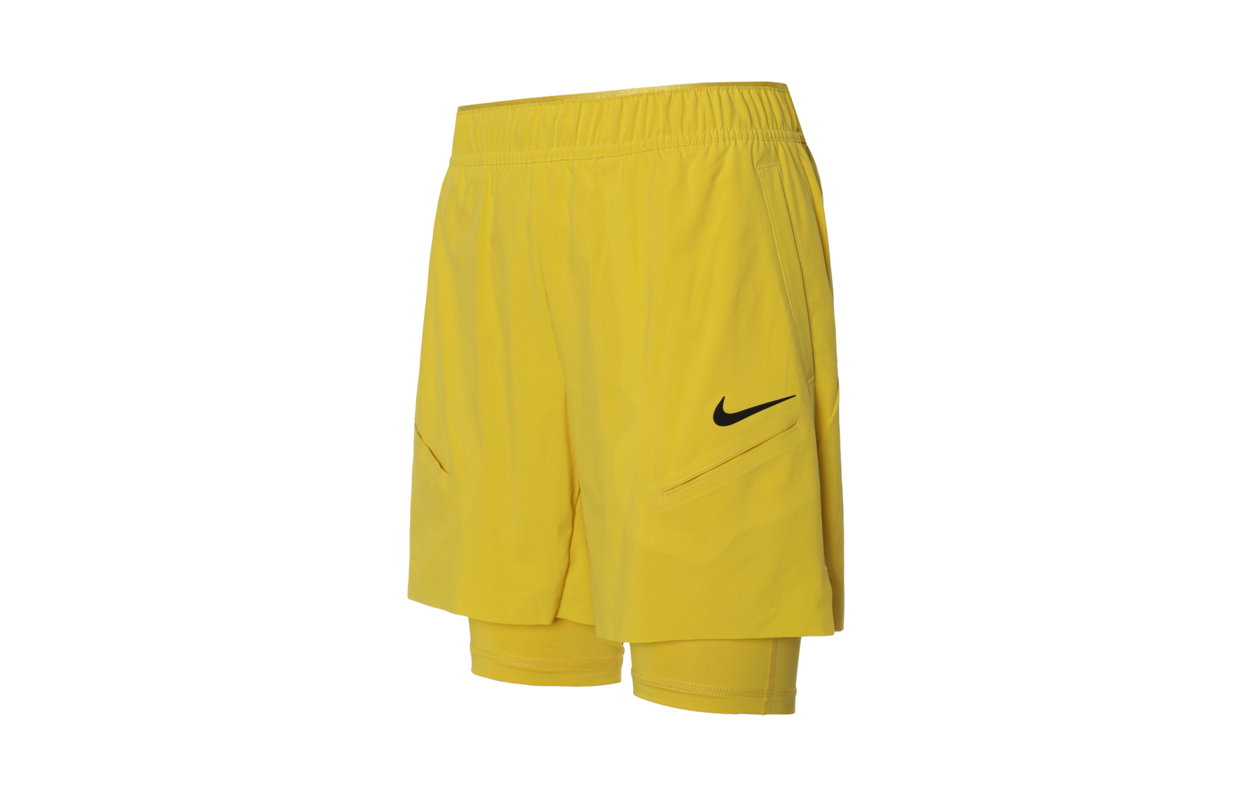 Nike Мужские теннисные штаны Court Slam ярко-серно-желтого цвета — фото 4