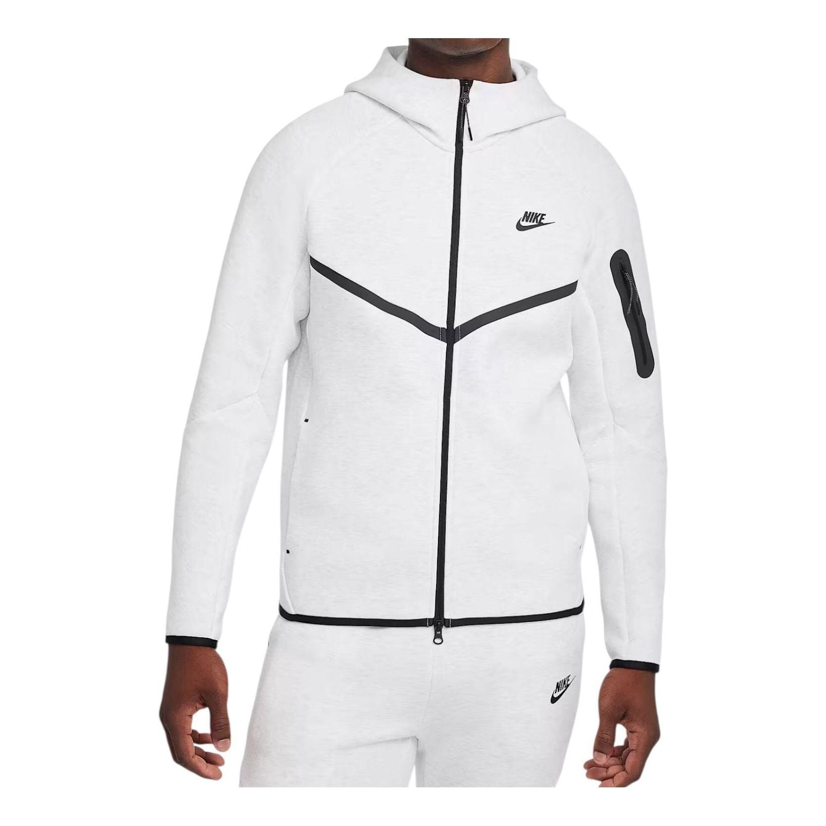 Куртка Nike Tech Fleece Windrunner на молнии, цвет «Birch Heather Black»