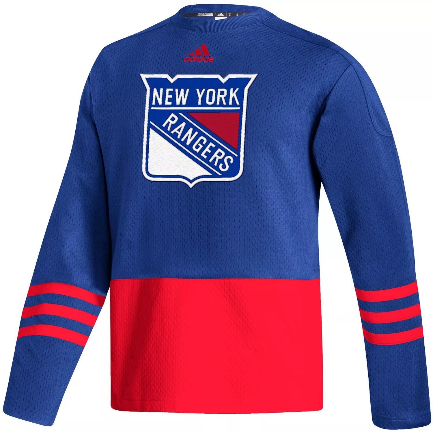 

Мужской пуловер-свитер с логотипом Royal New York Rangers AEROREADY adidas, Синий, Мужской пуловер-свитер с логотипом Royal New York Rangers AEROREADY adidas