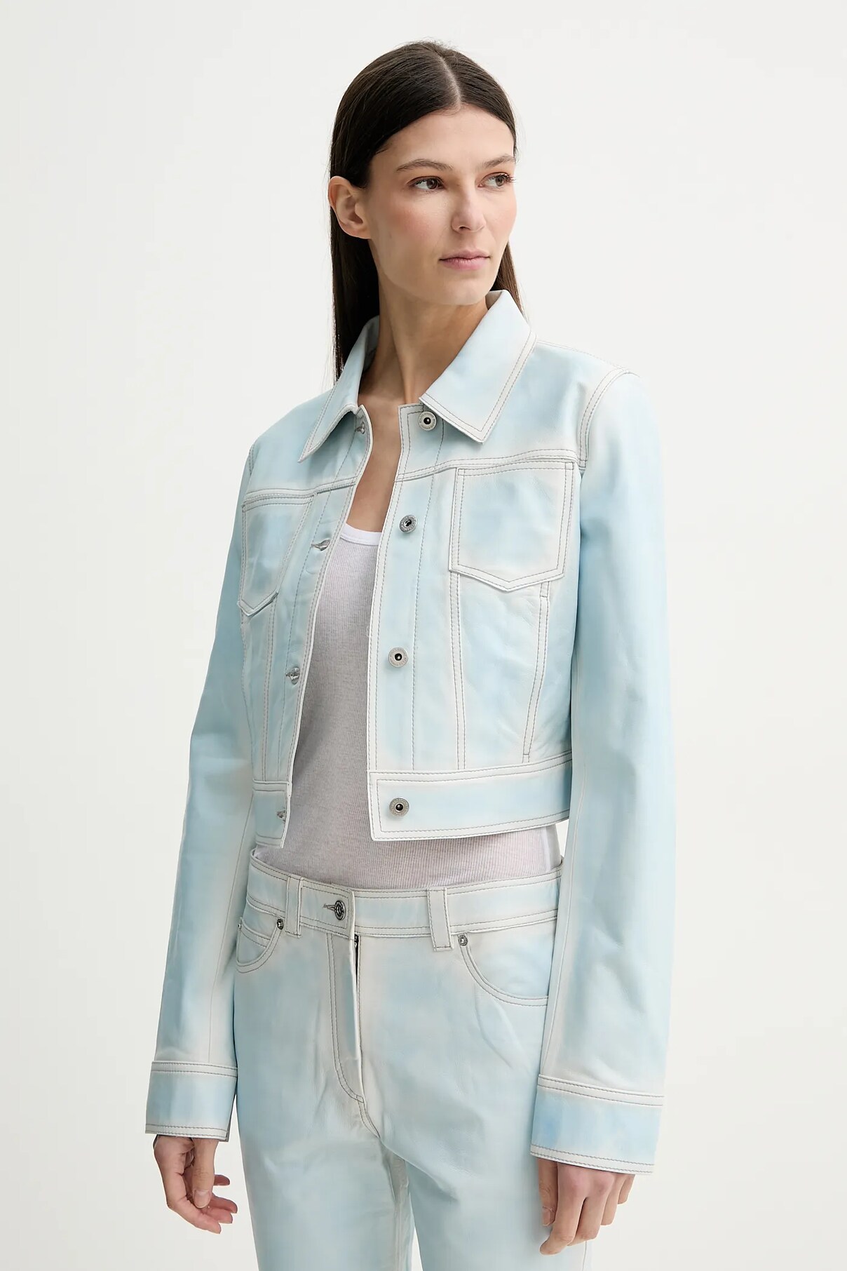 

Кожаная куртка Calliope Stand Studio, синий