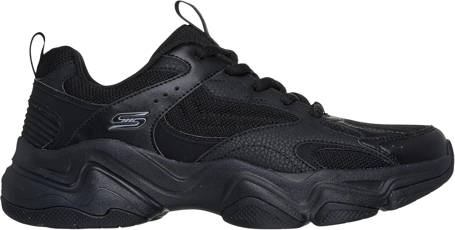 Мужские повседневные кроссовки Skechers Bobs Diego-Fusion Motion на шнуровке, можно стирать в машинке, 2-Black — фото 4