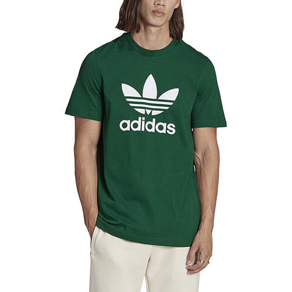 Футболка оригиналы adicolor классика трилистник футболка Adidas, зеленый — фото 2