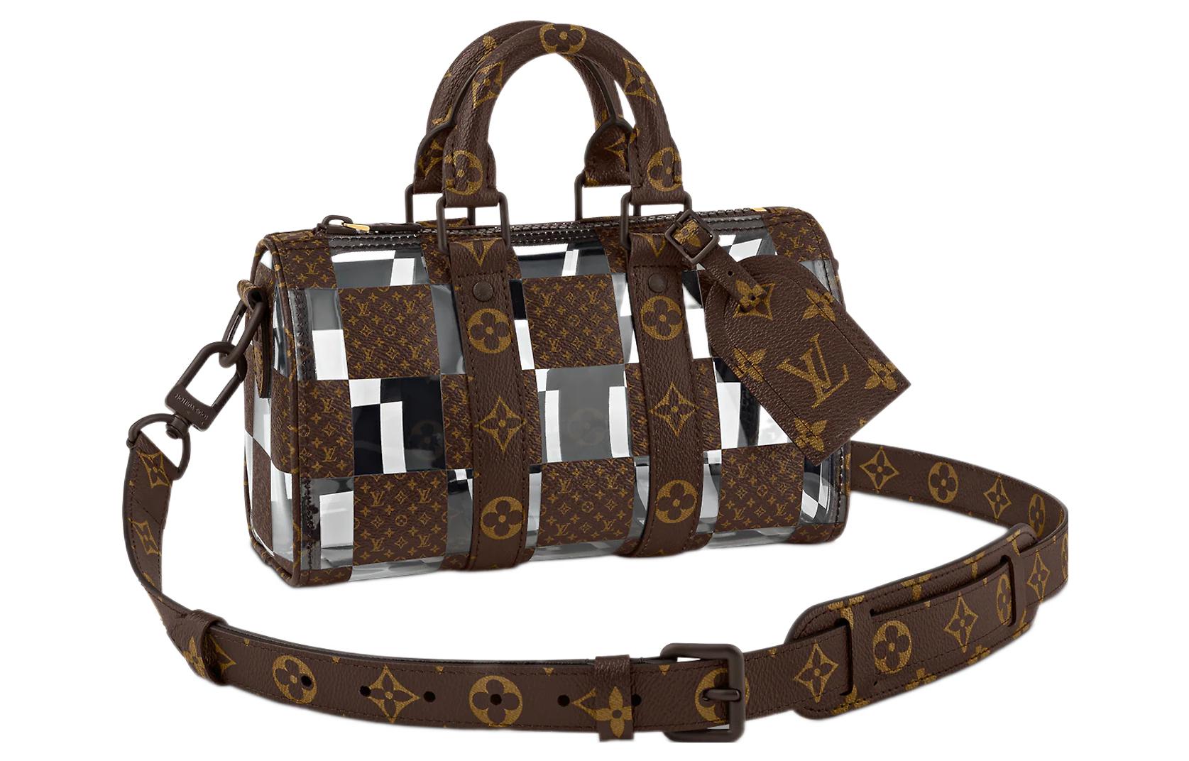 

Мужская сумка Keepall 25 Boston Monogram Chess через плечо коричневая LOUIS VUITTON