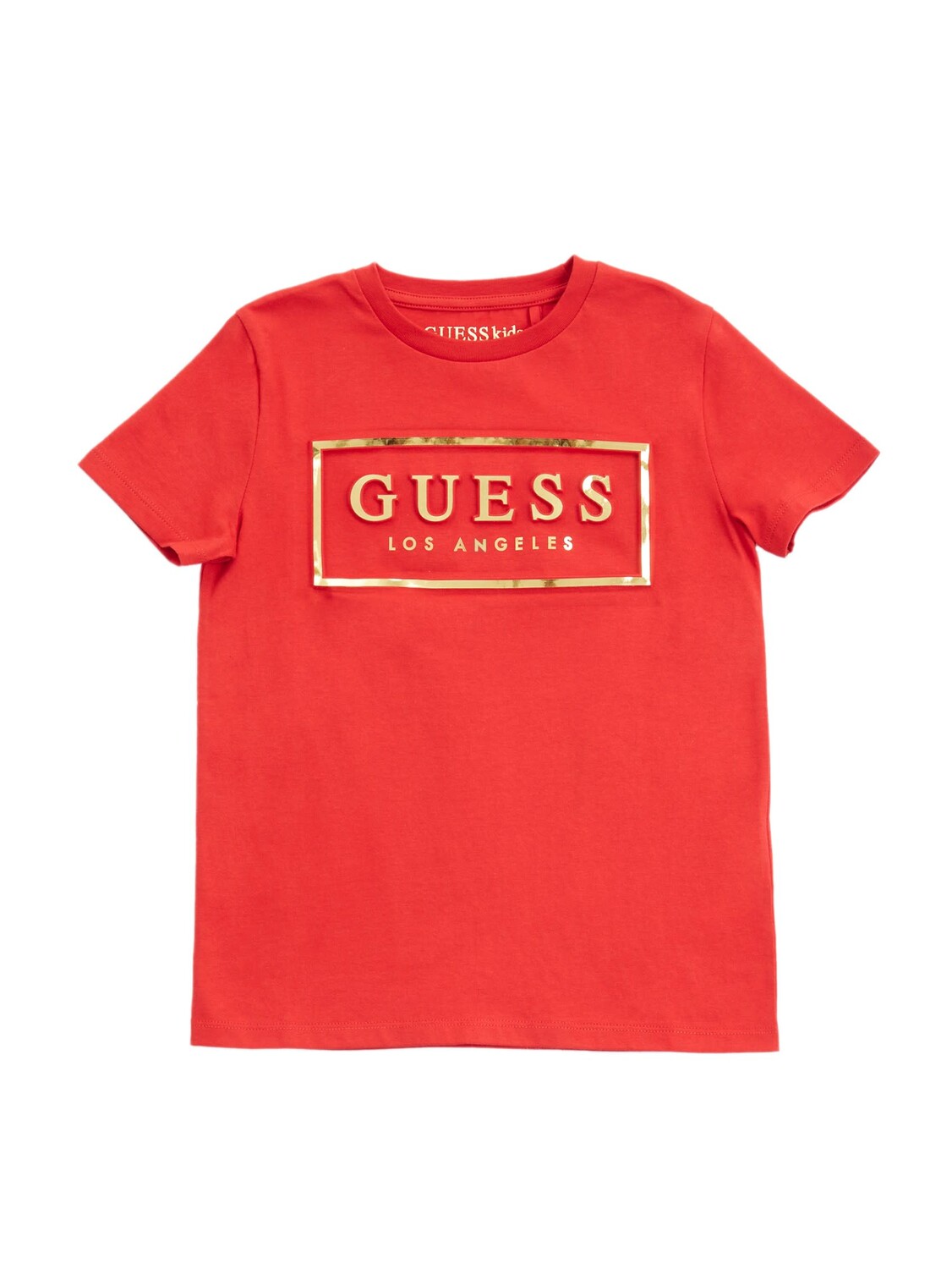 

Футболка с тисненым логотипом Colt (7–16) Guess Factory, цвет Rugby Red