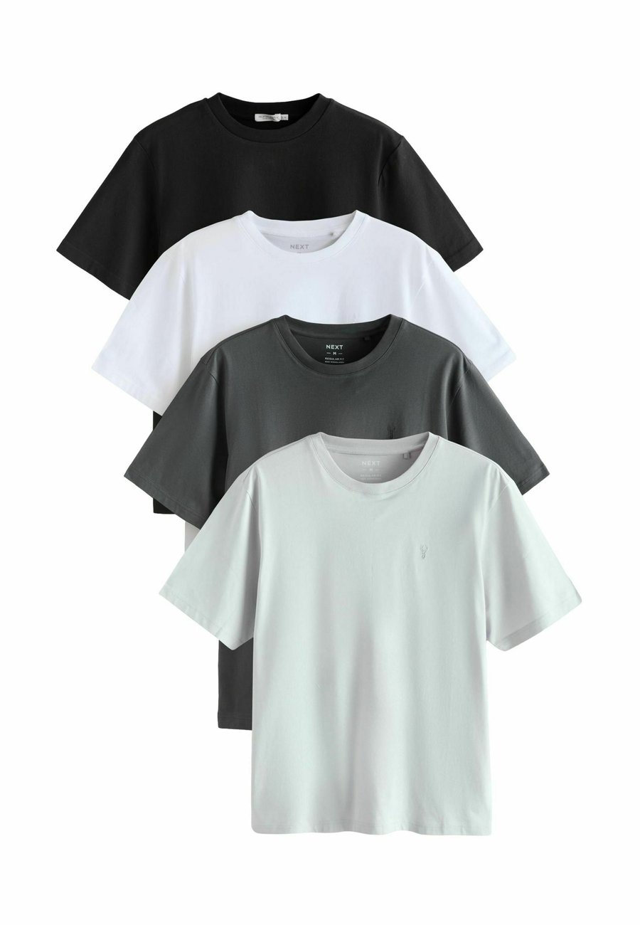 

Футболка Next 4 PACK REGULAR FIT, Navy Black White Grey/Mottled Black, Белый, Футболка Next 4 PACK REGULAR FIT, Navy Black White Grey/Mottled Black