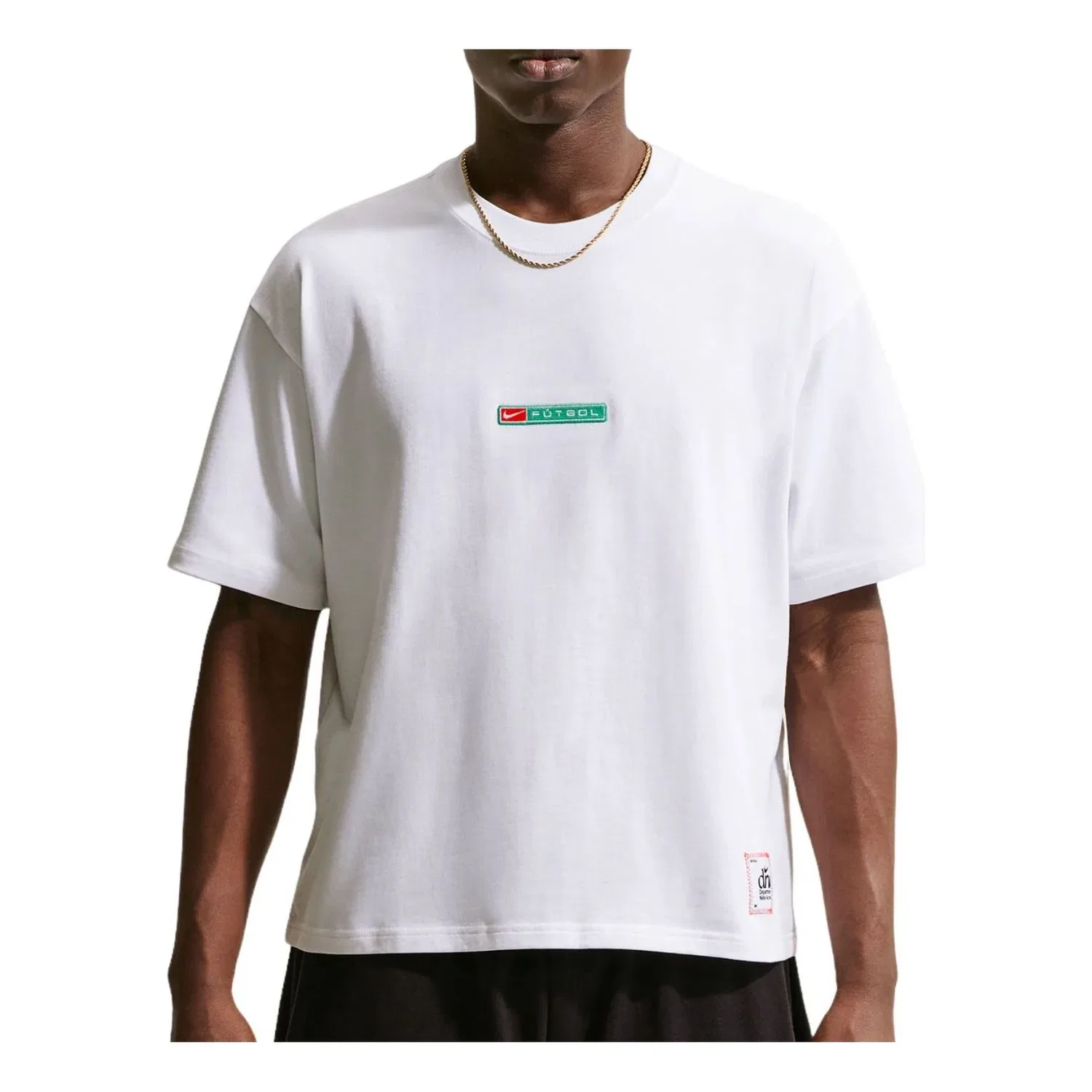 Футболка Nike NSW Boxy Futbol Loose 'University Red White Stadium Green' IR8959-101, белый