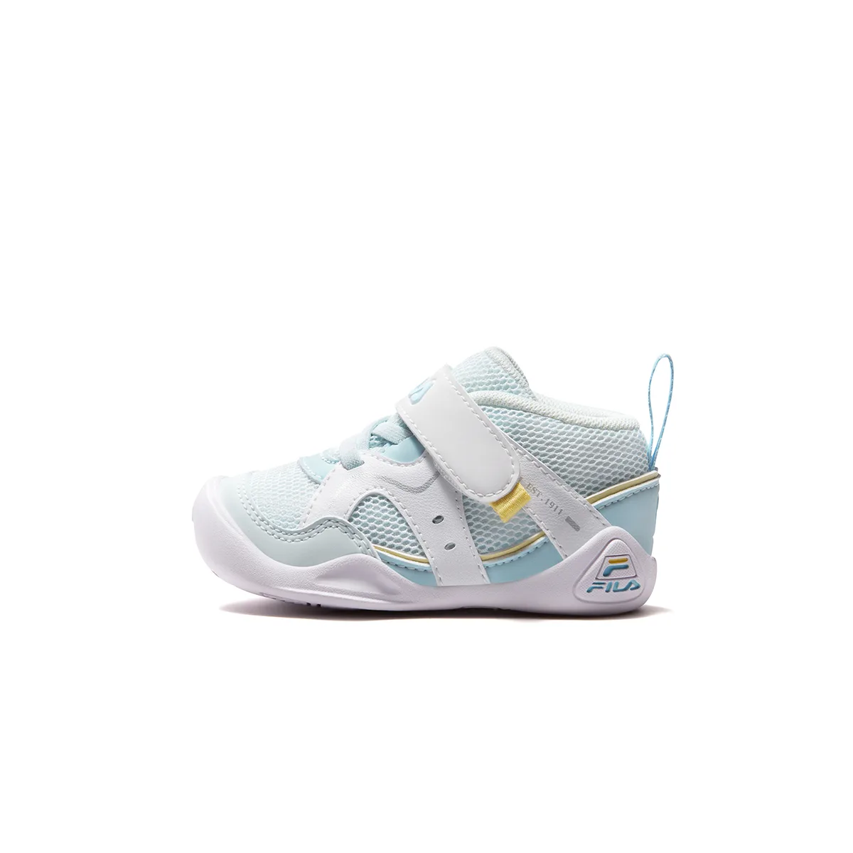 FILA KIDS Heritage FHT Synthetic Leather, Textile Breathable Toddler Shoes Illusion Blue/FILA White Infant And Toddler