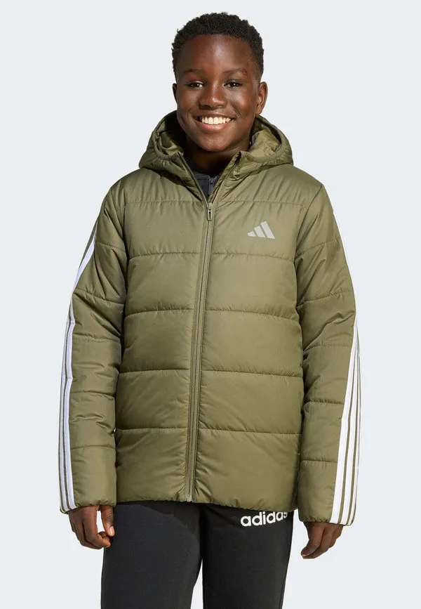 Детская зимняя куртка унисекс Adidas Performance, Olive Strata Black — фото 3