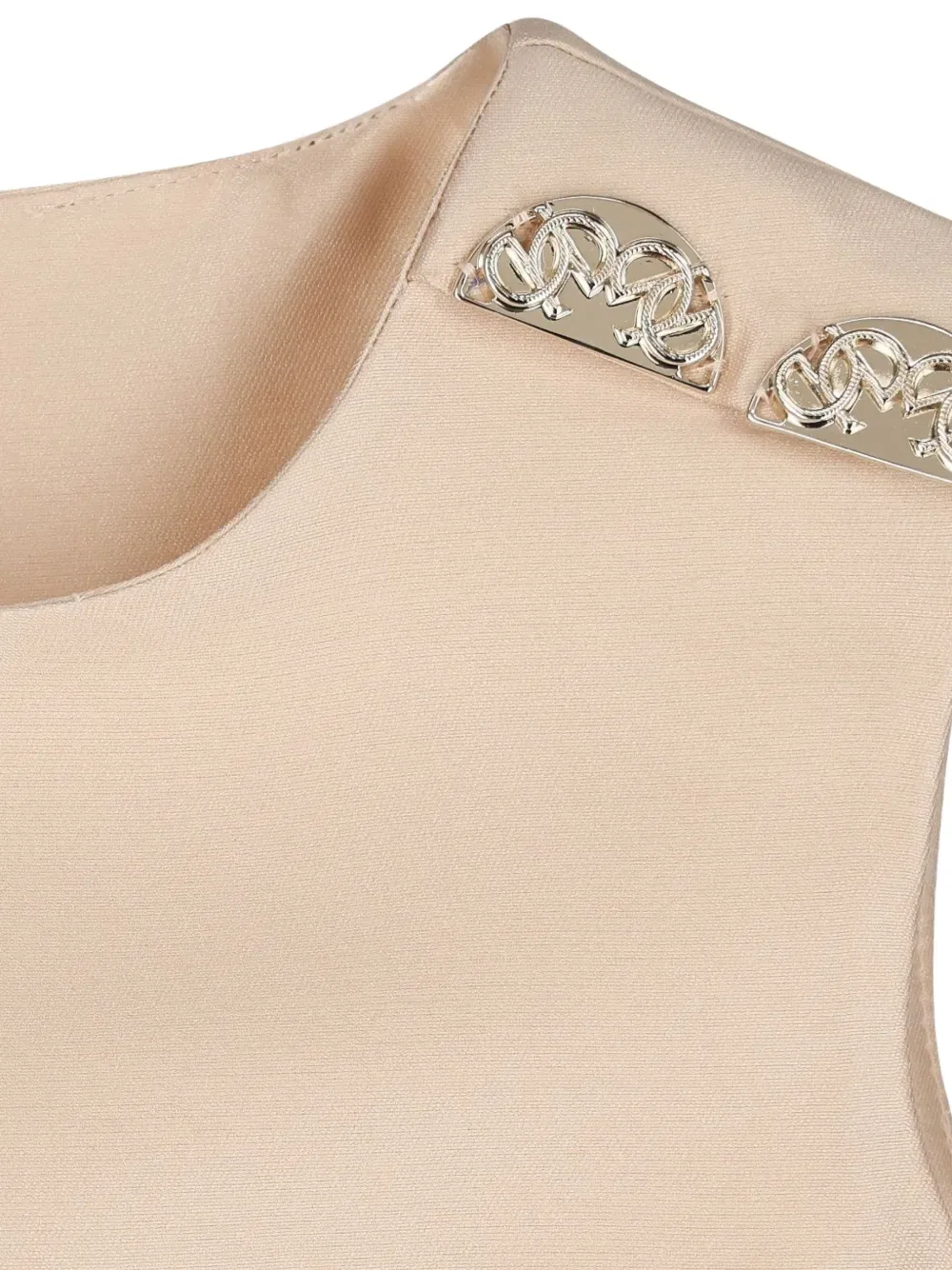 Платье с отделкой пуговицами Elie Saab Junior, нейтральный — фото 3