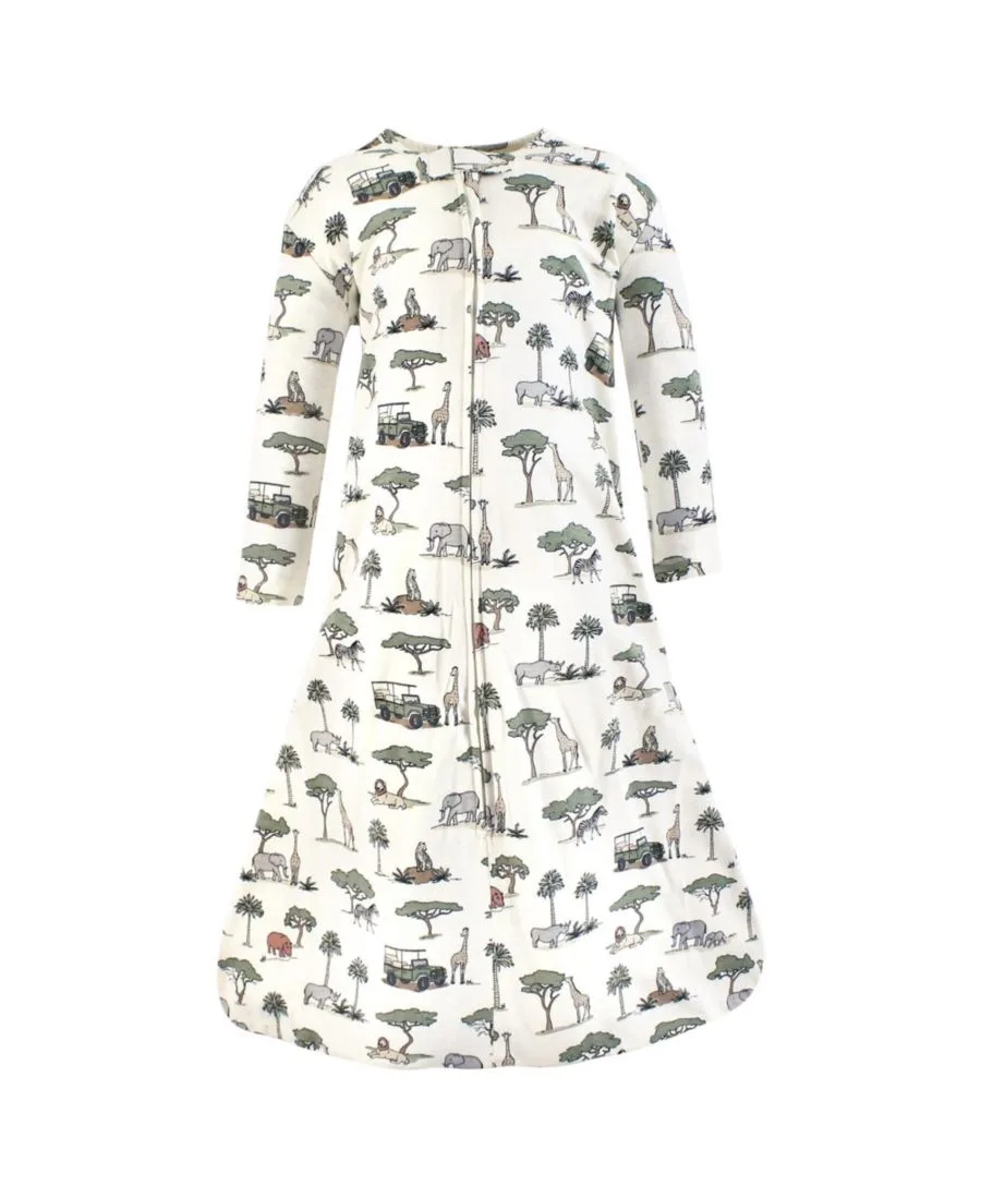 Уютный спальный мешок из хлопкового трикотажа с длинными рукавами Hudson Baby, Going On Safari