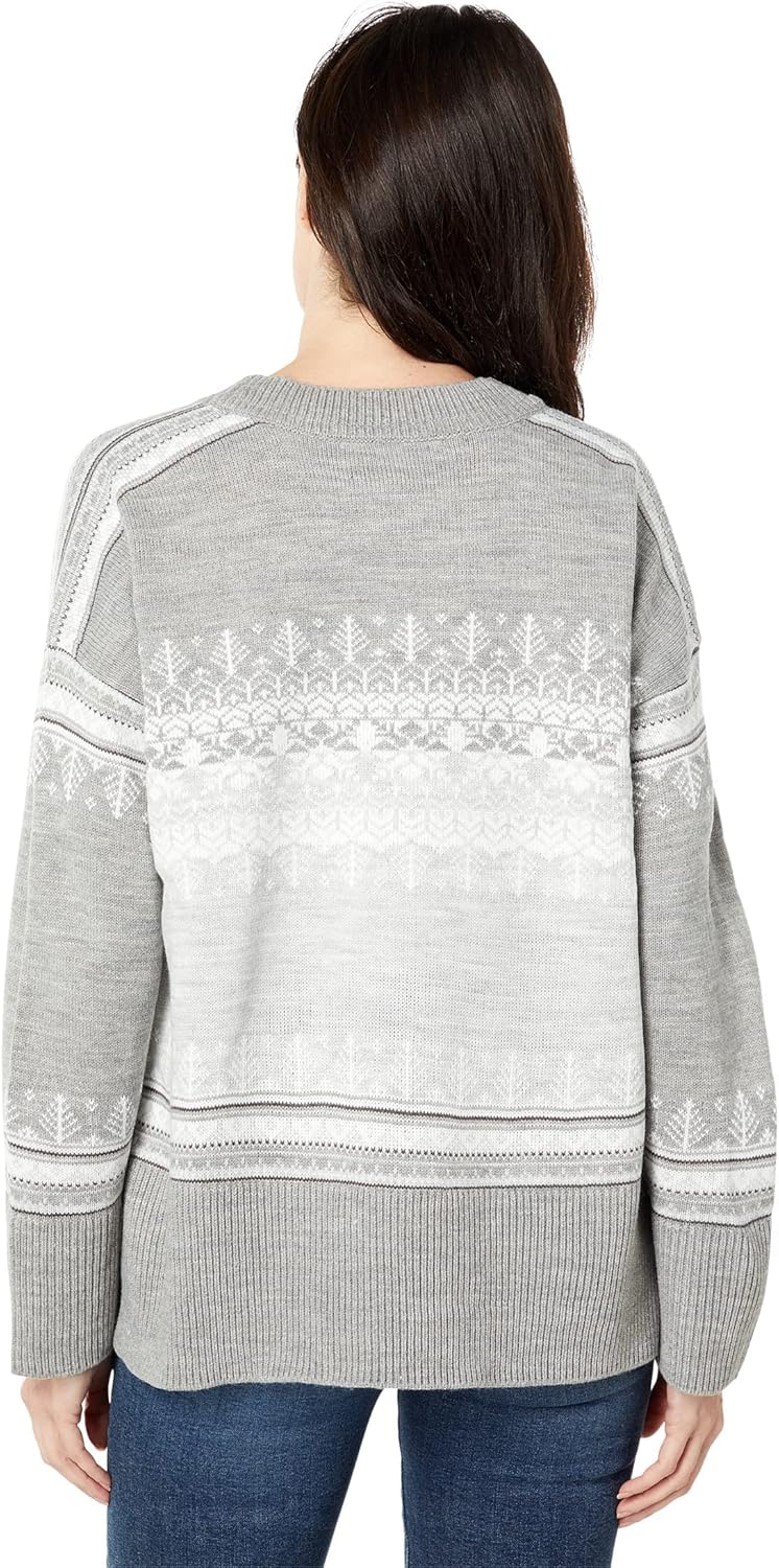 Женский свитер Tommy Hilfiger в скандинавском стиле с цветными блоками, Medium Heather Grey Multi — фото 2