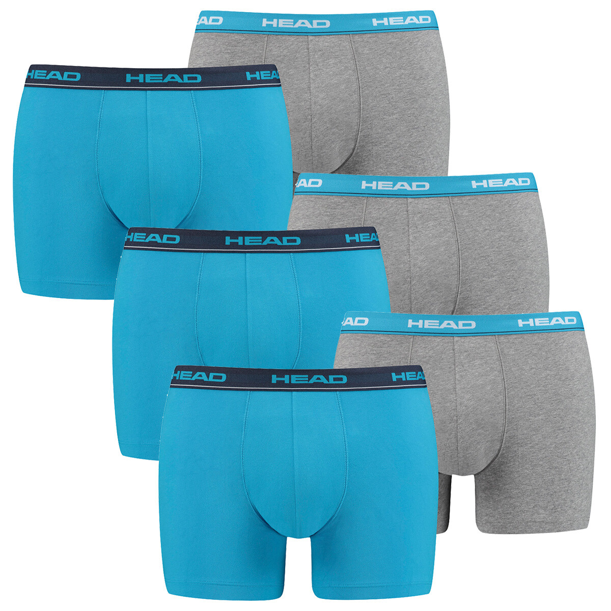 

Боксеры HEAD Boxershorts Basic Boxer 6P, цвет White/Blue/Grey
