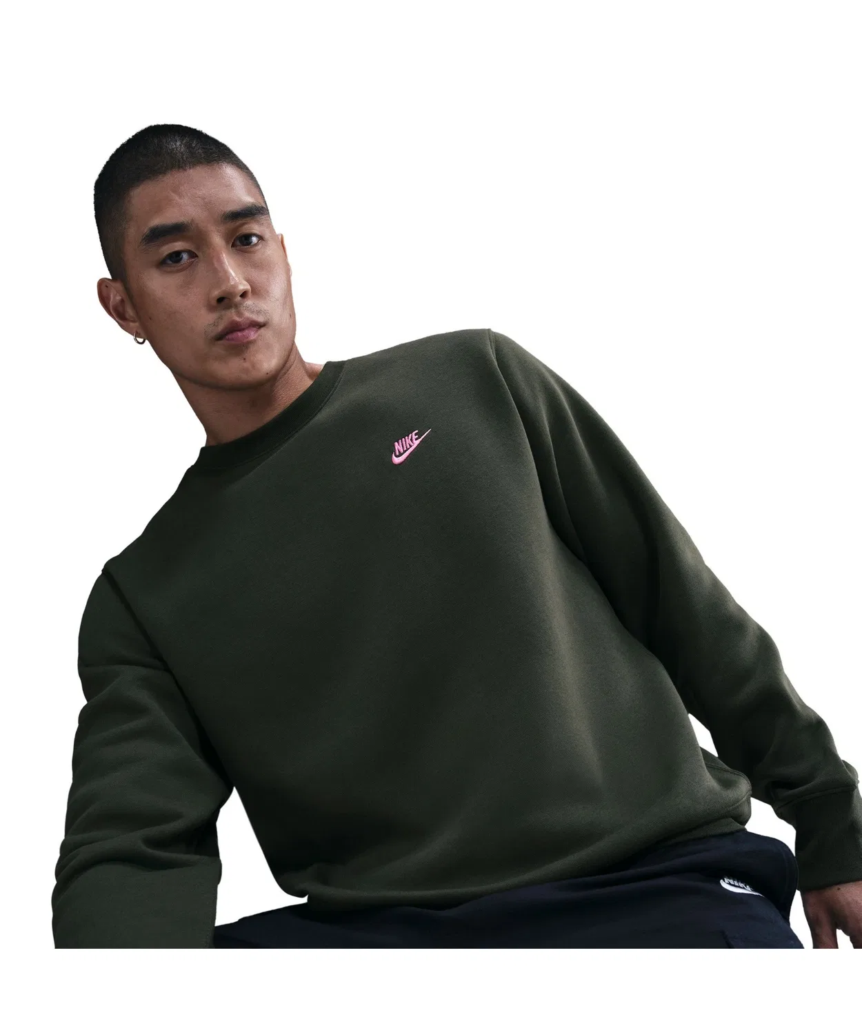 Свитшот Nike M CLUB BB CREW NEO Varsity, хлопок/полиэстер, хаки