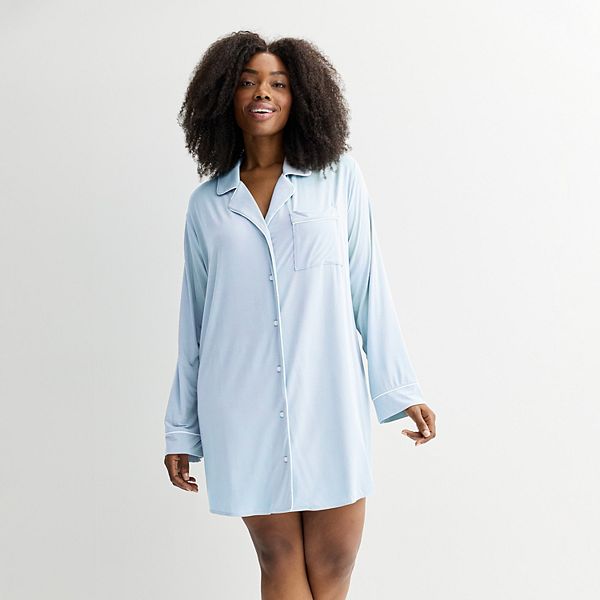 

Сонная рубашка Plus size с V-образным вырезом Sonoma Goods For Life, Peri Cream