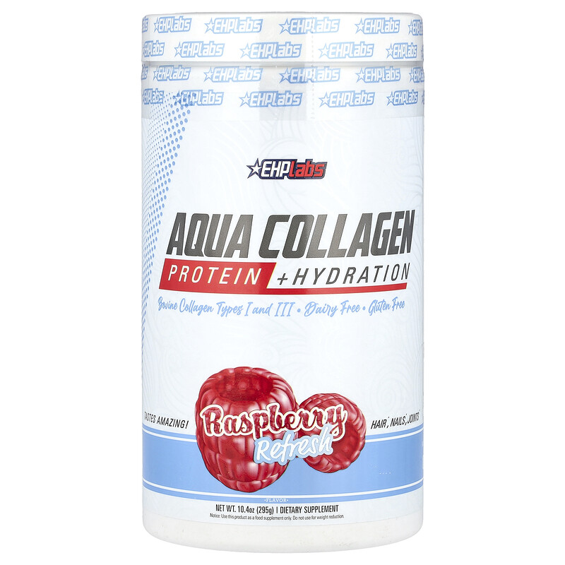 

EHPlabs, Aqua Collagen, протеин и увлажнение, малиновое освежение, 295 г (10,4 унции)