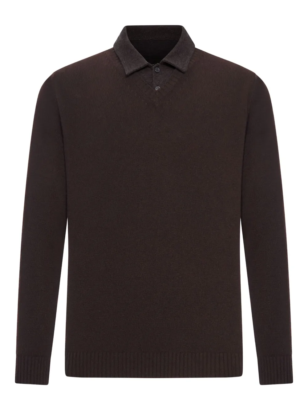 

Поло из хлопкового пике Roberto Collina, коричневый