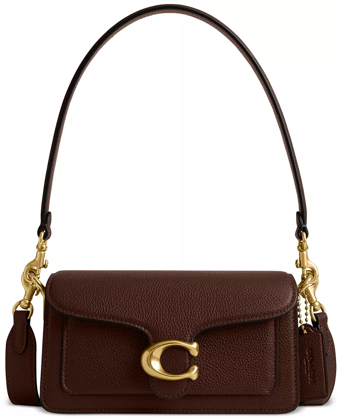

Мини-сумка через плечо Mini Tabby из гладкой кожи Polished Pebble, 20 см COACH, коричневый