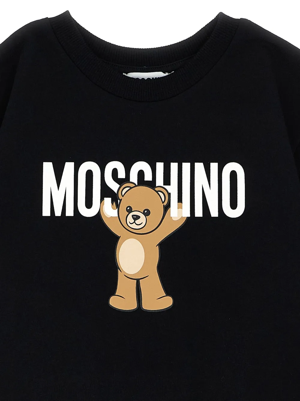 Футболка из хлопка с принтом Тедди Moschino Kids, черный — фото 3