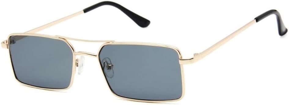 

Солнцезащитные очки UV400 с двойной перемычкой, металлической оправой и прозрачными линзами Ocean Clear, подходят для женщин и мужчин, для бега и занятий спортом на открытом воздухе UYPTK, Golden Gray