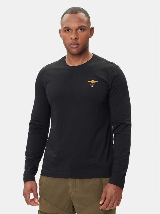 

Лонгслив regular fit 252TS2390UJ00372 Aeronautica Militare, чёрный