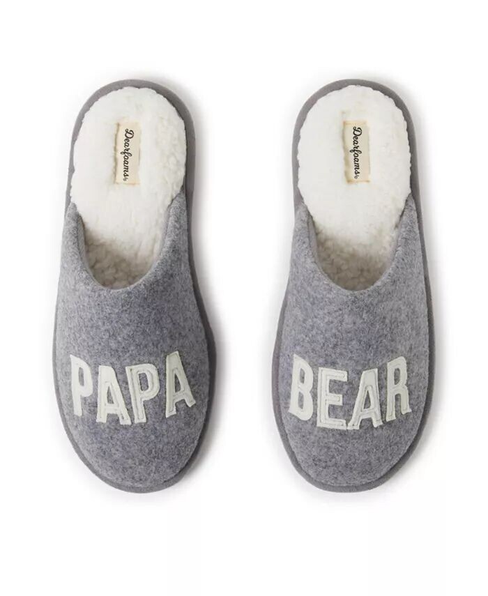 

Мужские тапочки Carson Papa Bear Family Dearfoams, серый