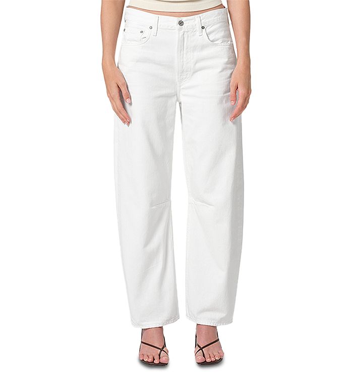

Miro High Rise Ankle Barrel Jeans в мягком белом цвете Citizens of Humanity, белый
