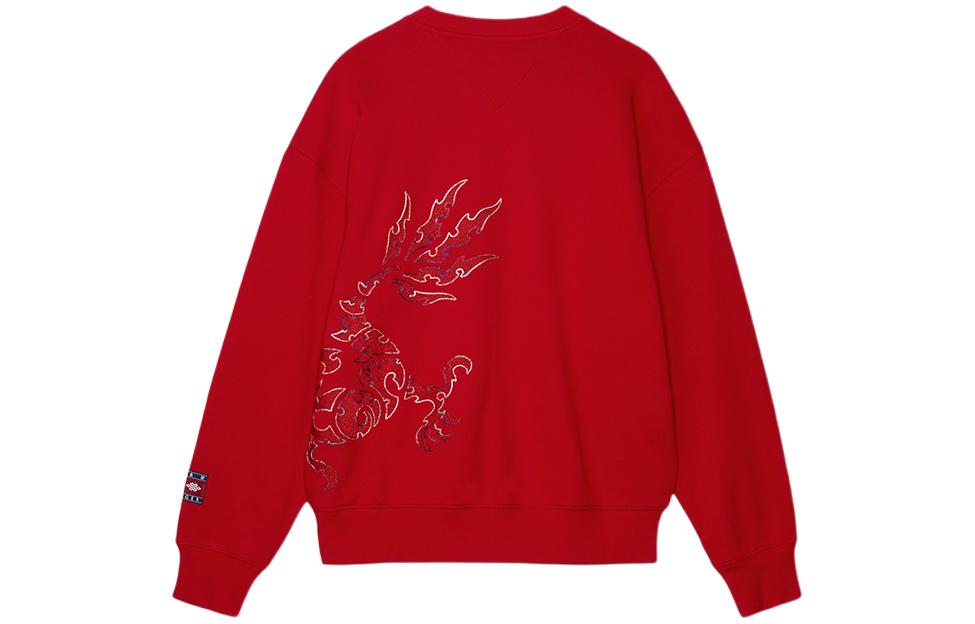 Tommy Hilfiger Толстовки X CLOT унисекс, ярко-красные, с круглым вырезом, средней плотности, другие цвета — фото 4