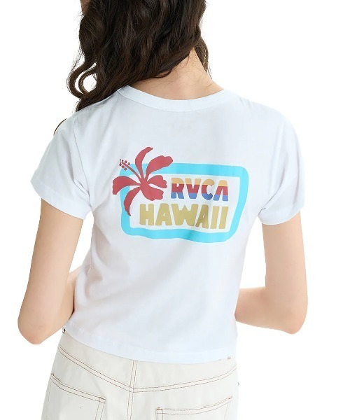 

Женская футболка с коротким рукавом RVCA Paradise Baby ST, белая