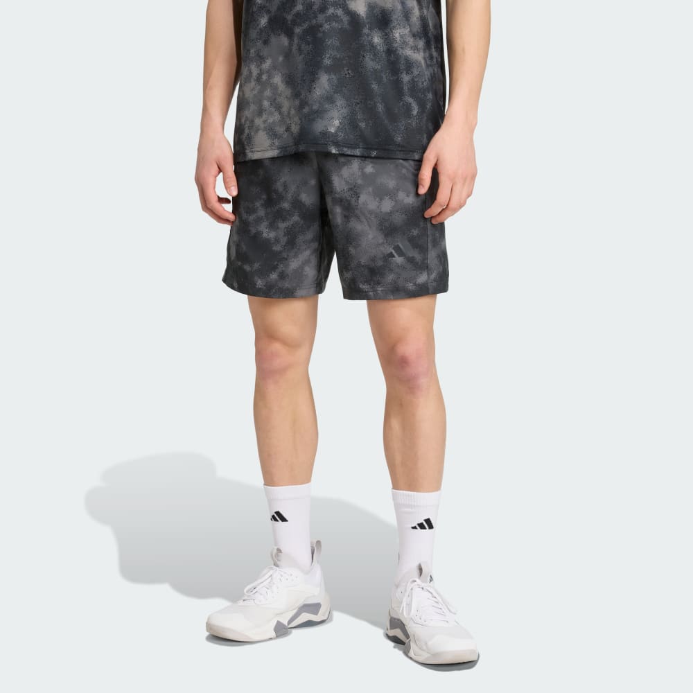 

Спортивные шорты Adidas Train Essentials Seasonal All Over Print Short, черный