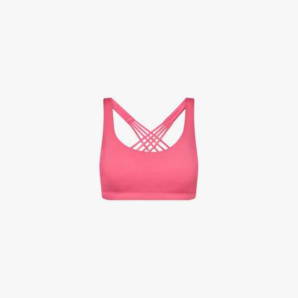 

Бюстгальтер Lululemon для йоги с регулируемыми бретелями из эластичной ткани, розовый