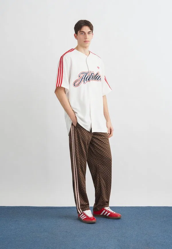 Спортивные штаны с монограммой firebird Adidas Originals, Aurora Coffee/Earth Strata/Sandy Pink — фото 2