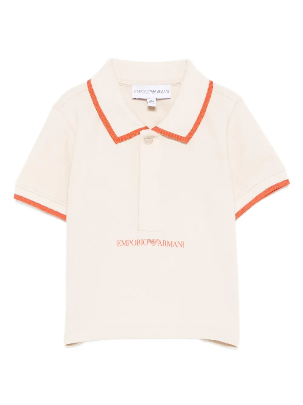 

Рубашка поло с логотипом Emporio Armani Kids, нейтральный