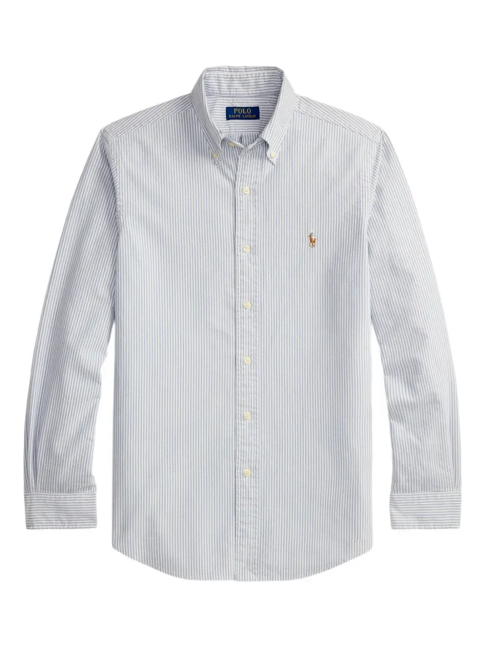 Полосатая рубашка оксфорд с вышивкой POLO RALPH LAUREN, белый