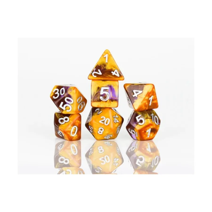 

Полисет — аметистовая жеода (7), RPG Dice Sets