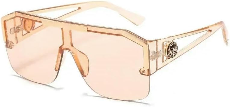 

Женские солнцезащитные очки класса люкс, большие квадратные солнцезащитные очки, мужские винтажные очки увеличенного размера с защитой от УФ-излучения UV400 DMMWCX, Champagne