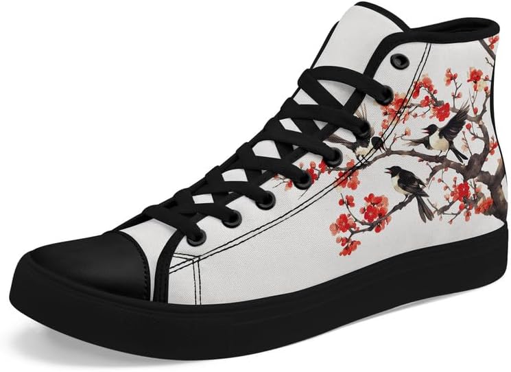 

Высокие кеды AWSOLE в китайском стиле из канвы, комфортные, с рисунком панд, бамбука и журавлей, восточные повседневные обувь для мужчин и женщин, белый/черный/оранжевый