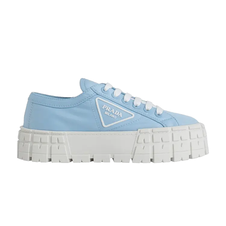 Кроссовки Prada Wmns Gabardine Wheel Platform Light Blue, синий