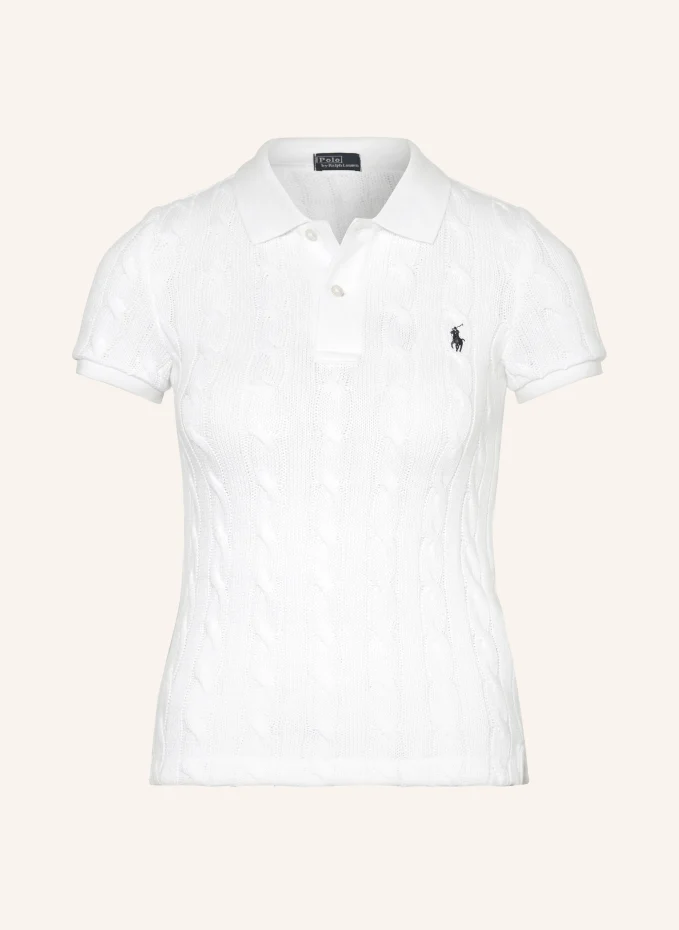 

Вязаная рубашка-поло Polo Ralph Lauren, белый