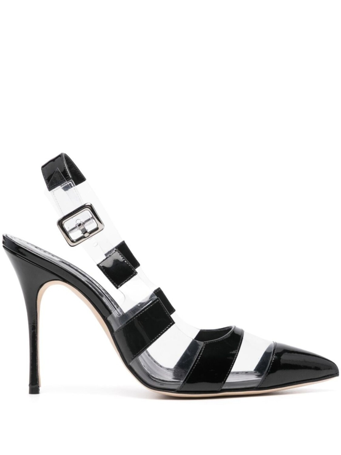 Manolo Blahnik туфли Uxra 70 с ремешком на пятке, черный