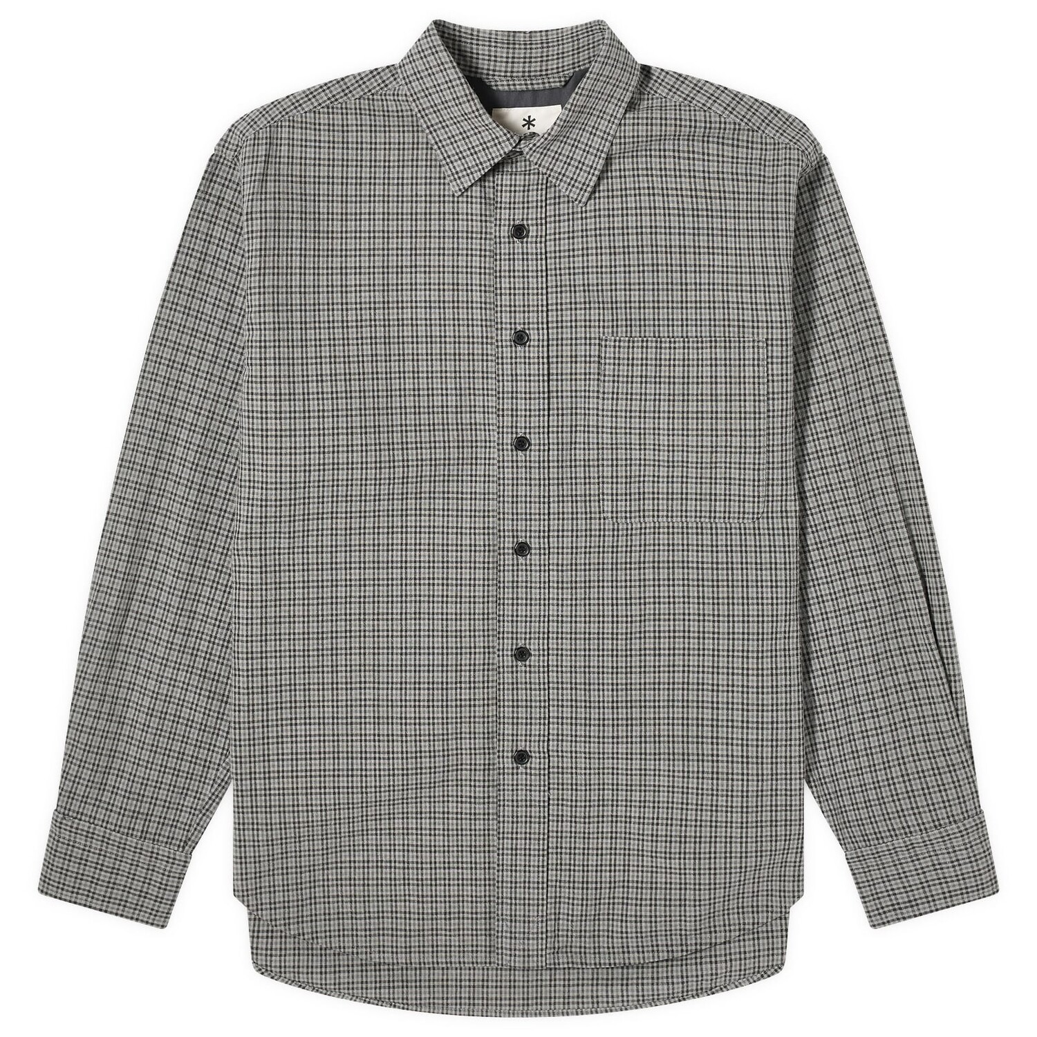 

Рубашка Snow Peak Nigata Made Check Shirt, серый