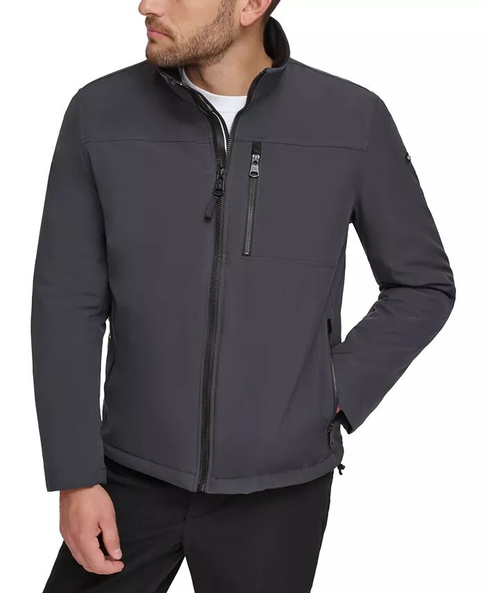 Мужская классическая куртка Soft Shell с подкладкой из шерпы Calvin Klein, серый — фото 3